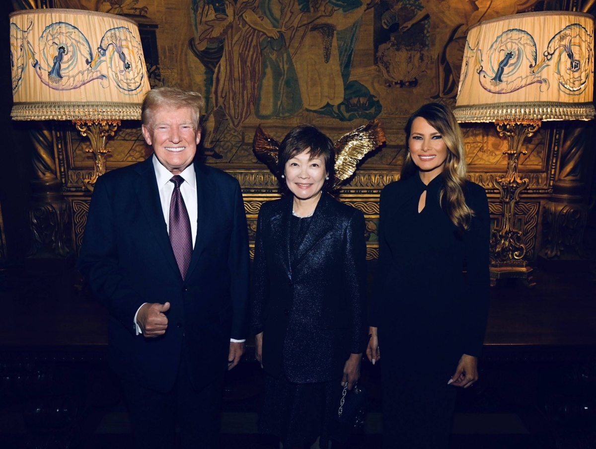 Akie Abe, widow of slain prime minister, meets with Trump