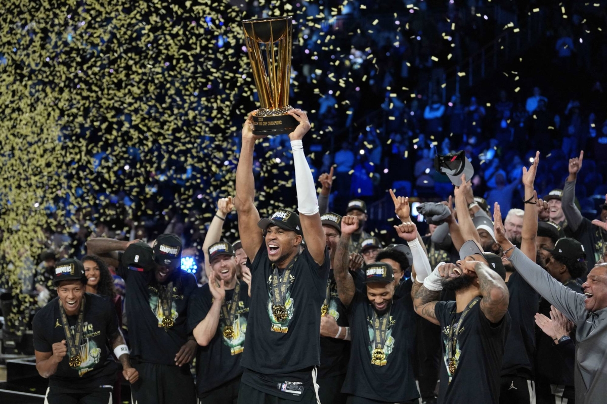 Giannis Antetokounmpo stars as Bucks beat Thunder to win NBA Cup