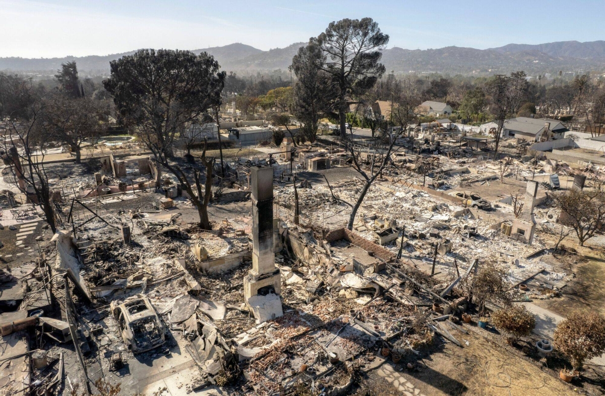 ‘Extremely critical’ risk as winds whip fire-weary Los Angeles