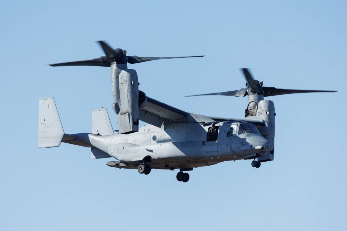 U.S. Osprey accidentally drops cargo into sea in Okinawa