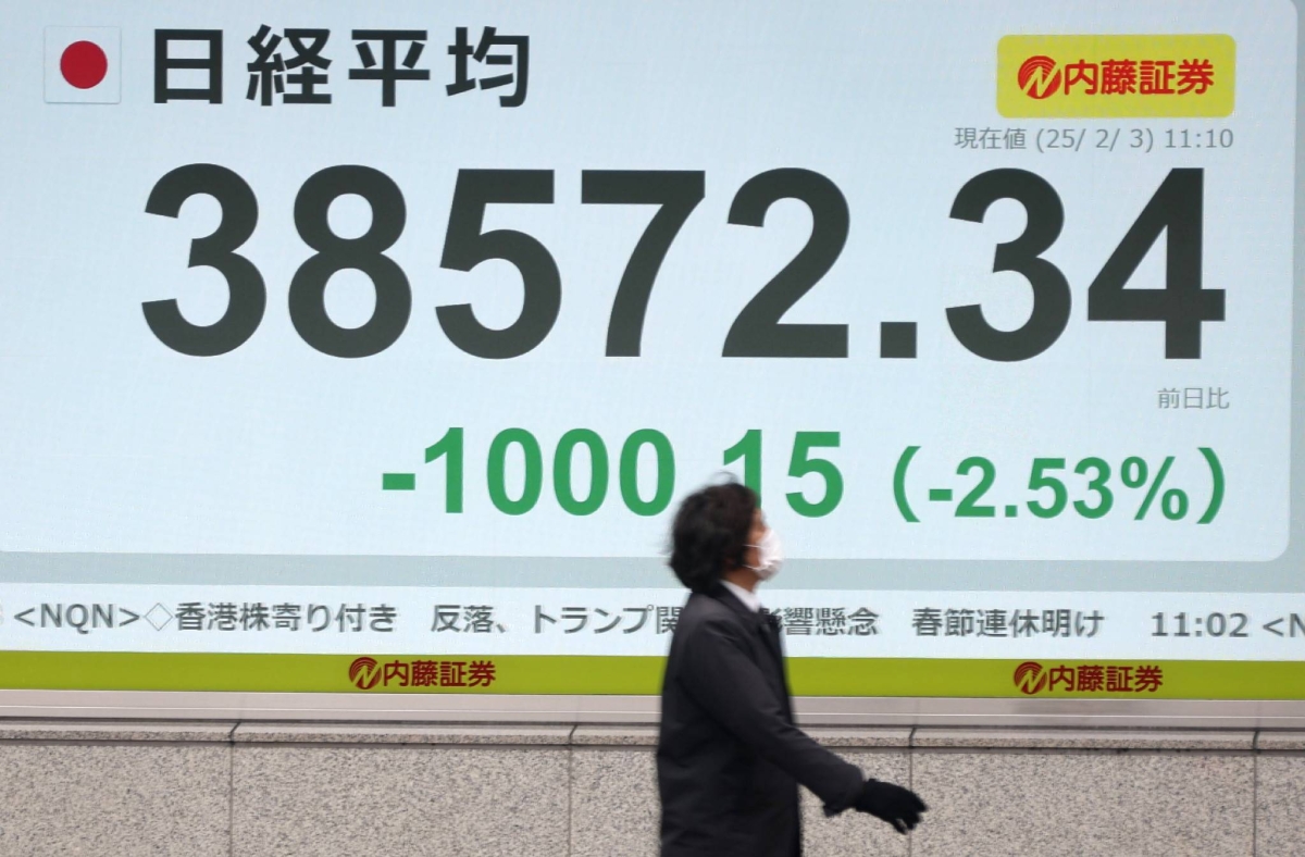 Nikkei sheds over 1,000 points as markets react to Trump’s tariffs