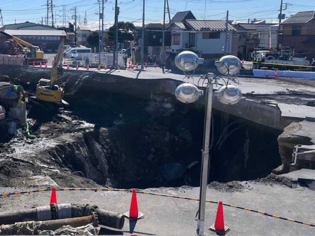Truck cabin found in sewer pipe in Saitama sinkhole rescue operation