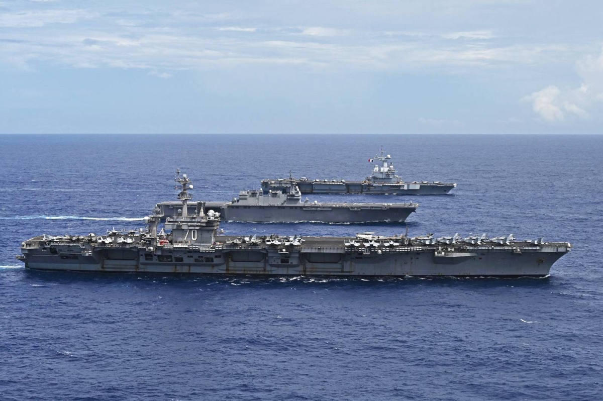 Japan, U.S., France hold joint naval exercise in Pacific