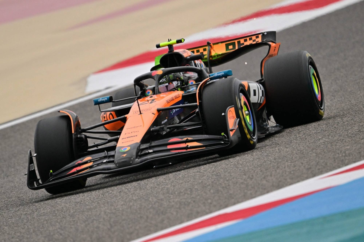 McLaren’s Lando Norris sets tone on first day of F1 testing