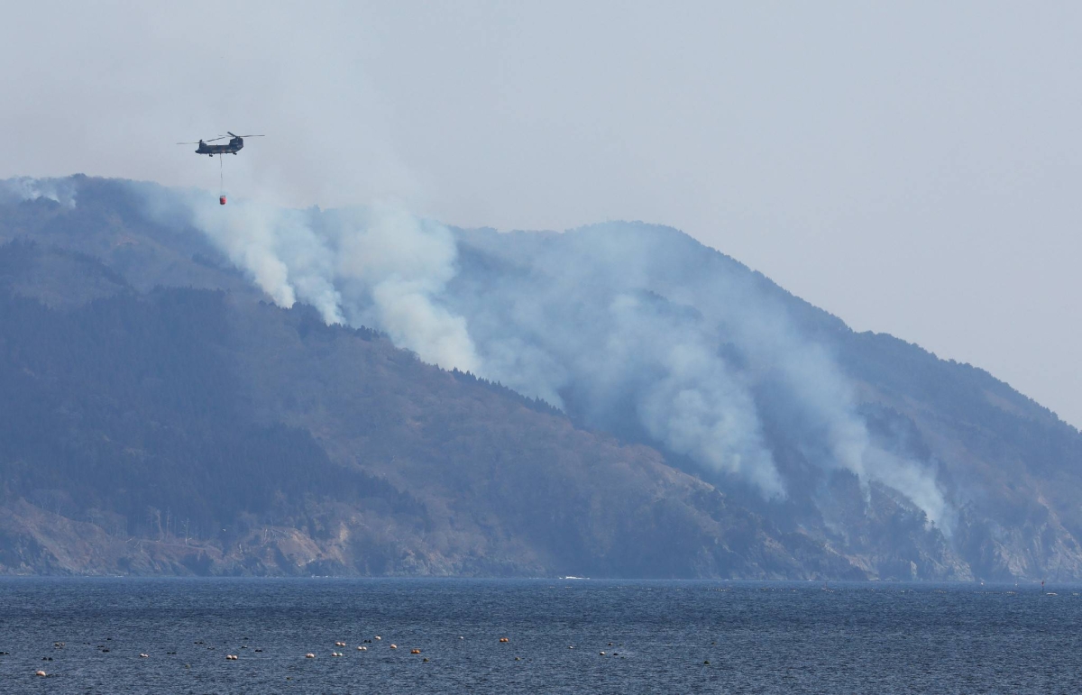 Japan battles biggest wildfire in decades